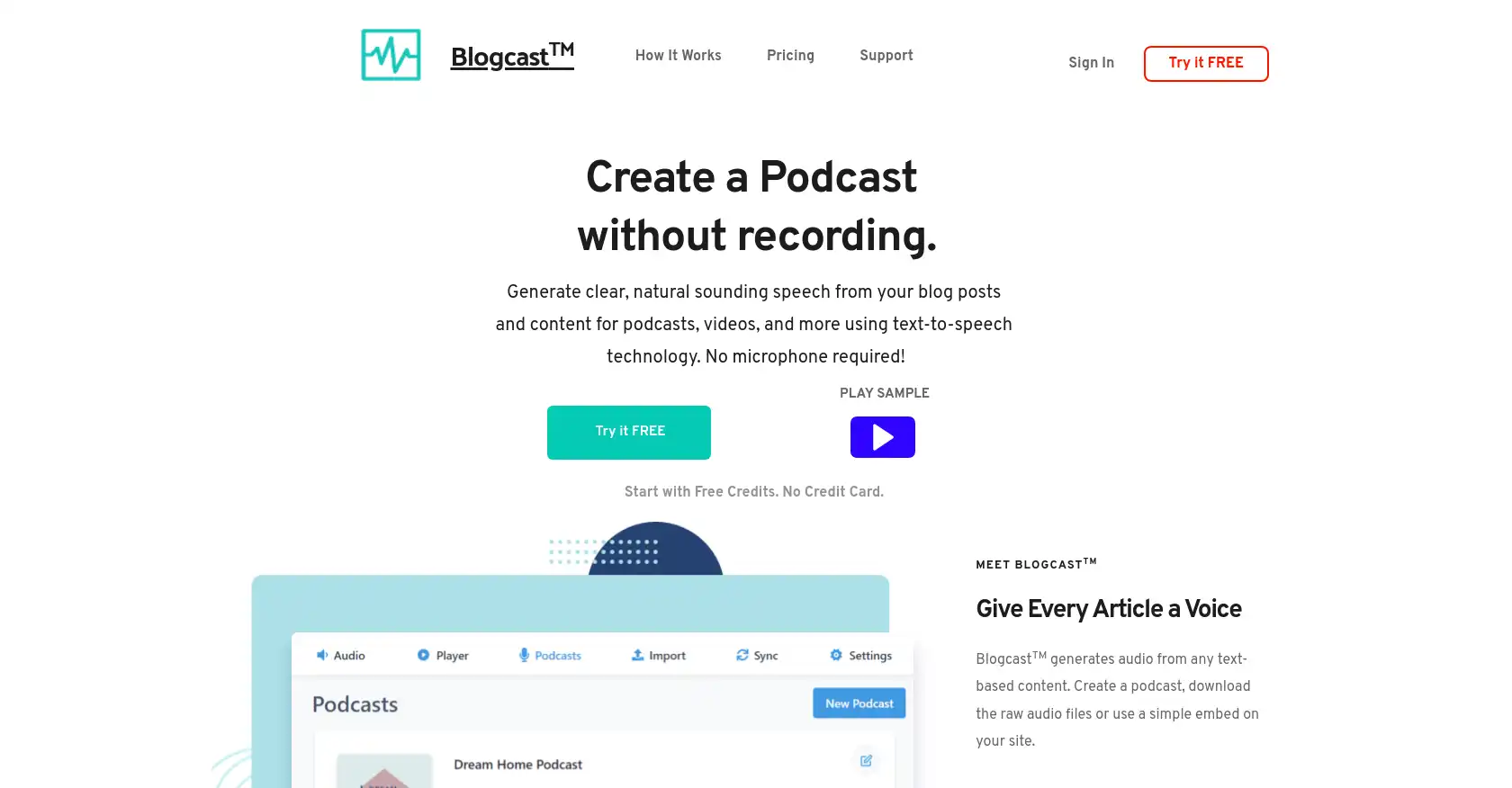 Blogcast - AI tool for Content Creation, Multilingual, Audio, Voice technology