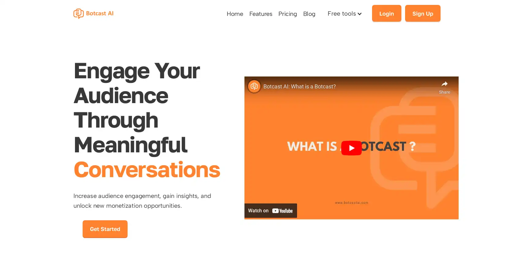 Botcast AI - AI tool for Chatbot, Marketing, Q&A, AI, Podcast