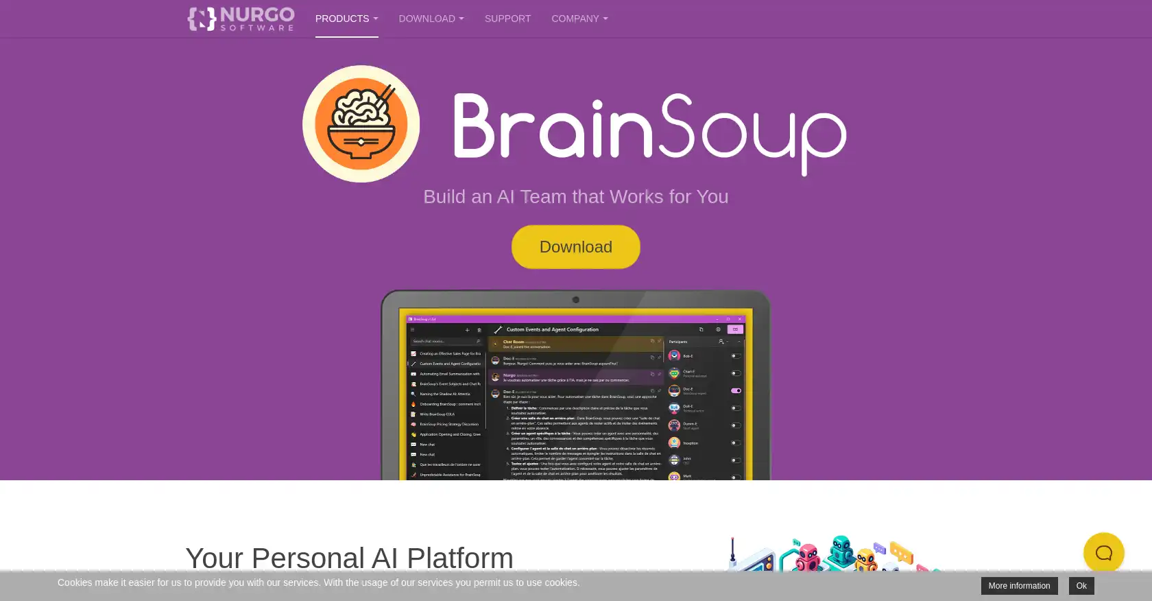 BrainSoup - AI tool for Workflow automation, AI Assistant, Custom AI Agents