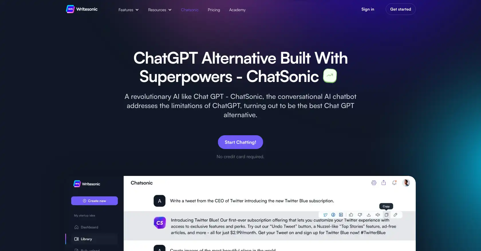 ChatSonic - AI tool for Chatbot