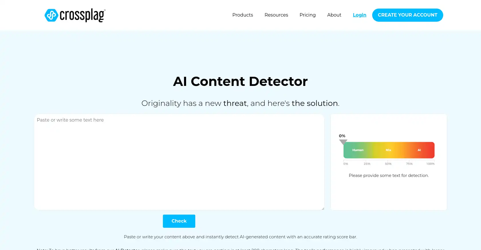 Crossplag AI Content Detector