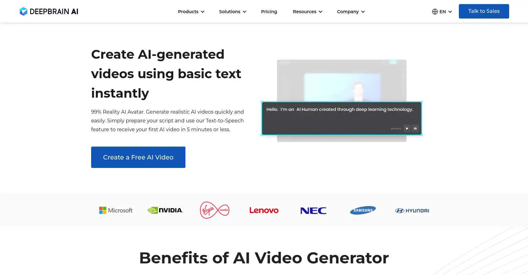DeepBrain AI - AI tool for Video Creation, Text-to-Video