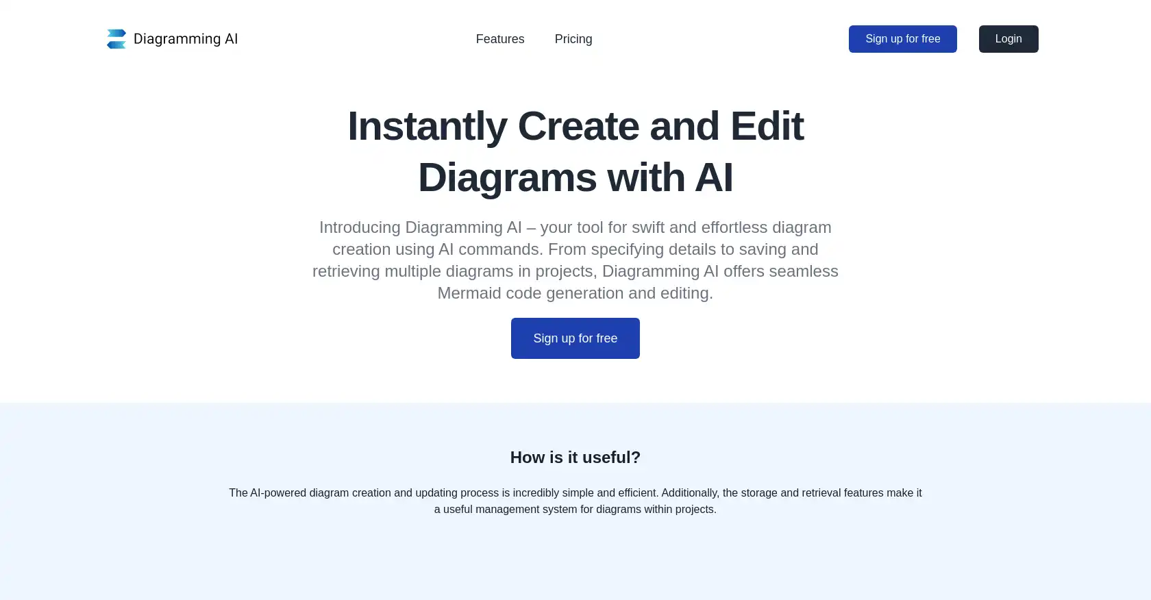 Diagramming AI - AI tool for Image Generator, Diagramming, Mermaid Code Storage