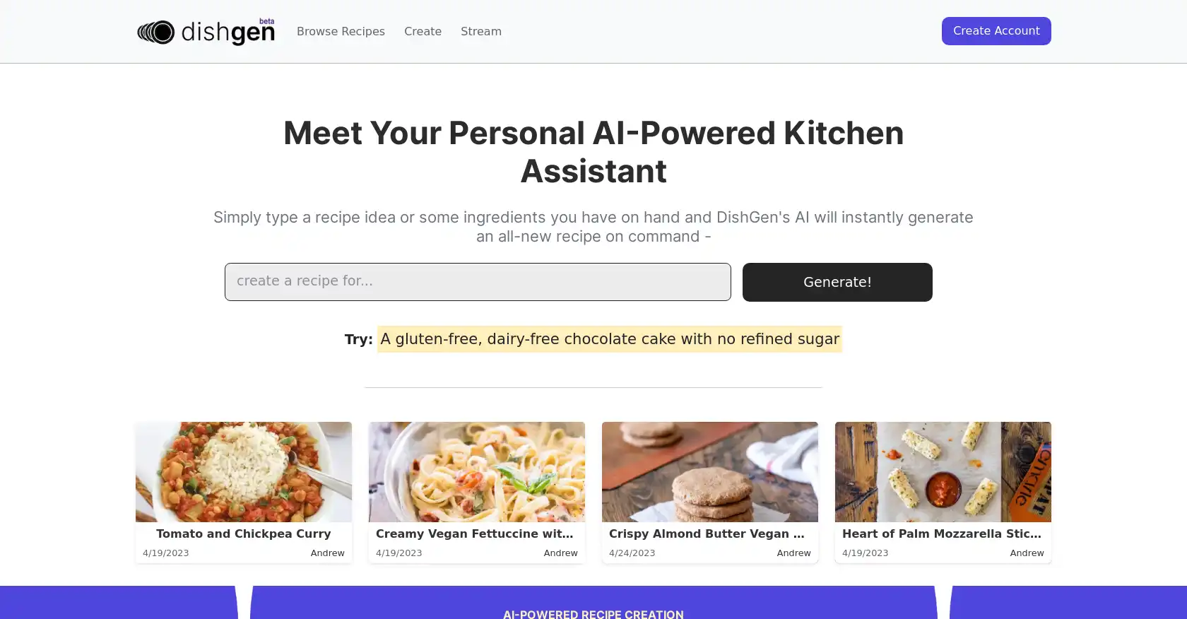 DishGen - AI tool for Recipe generation, Waste reduction, Dietary preferences, Pantry optimization, Ingredient matching
