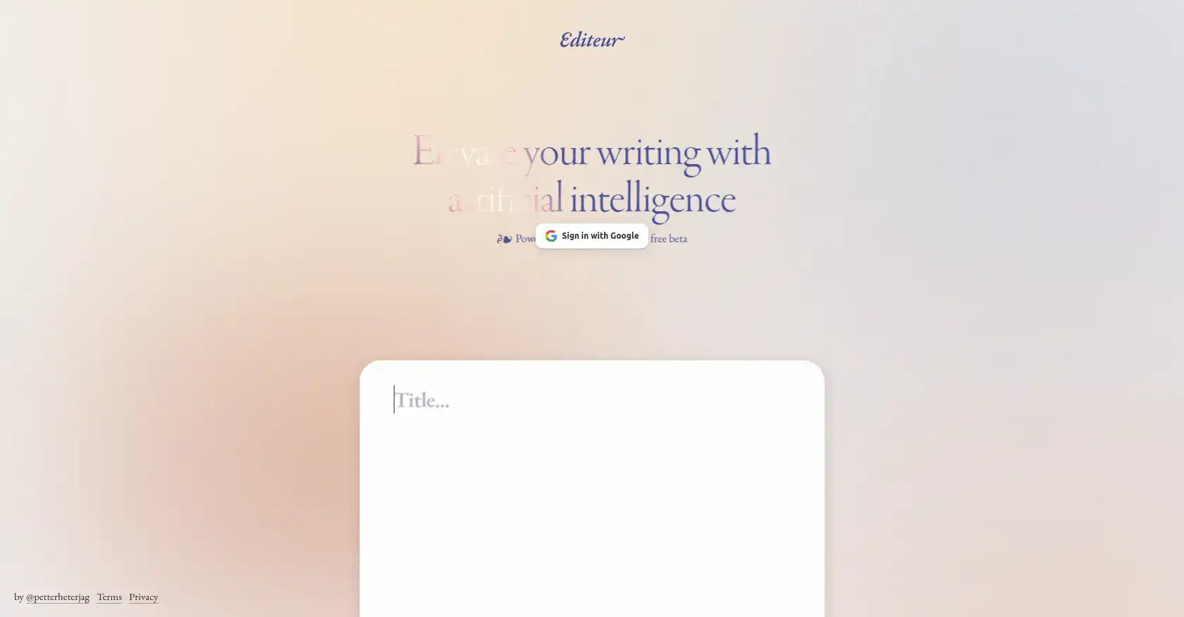 Editeur - AI tool for Writing assistant, Content Creation, GPT-4