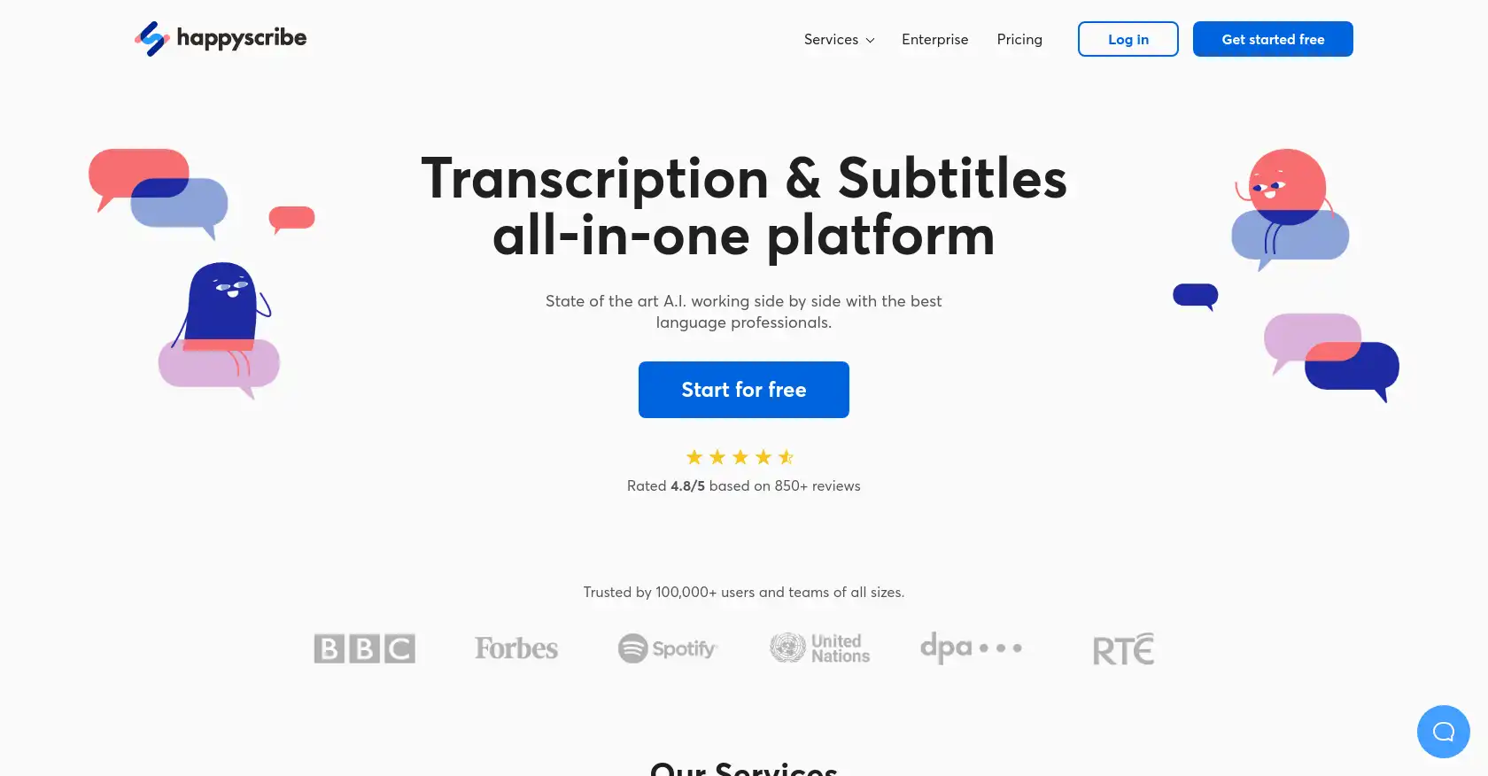 Happy Scribe - AI tool for Transcription, Subtitles