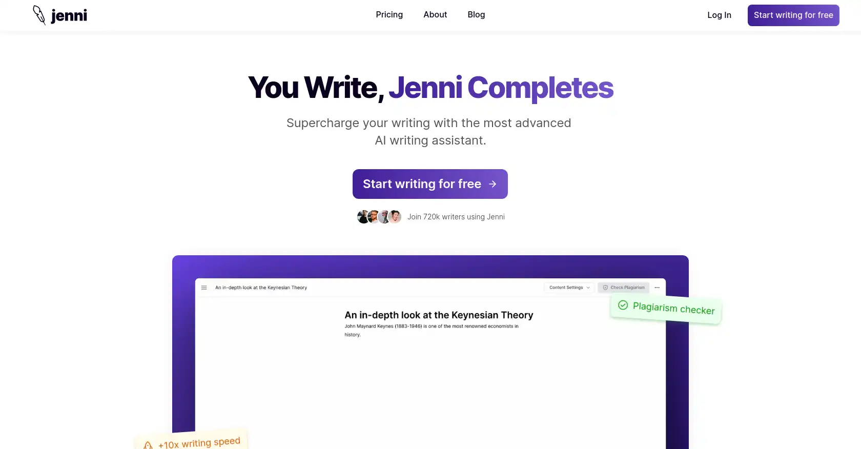 Jenni AI - AI tool for Writing assistant, Content Creation, copywriting