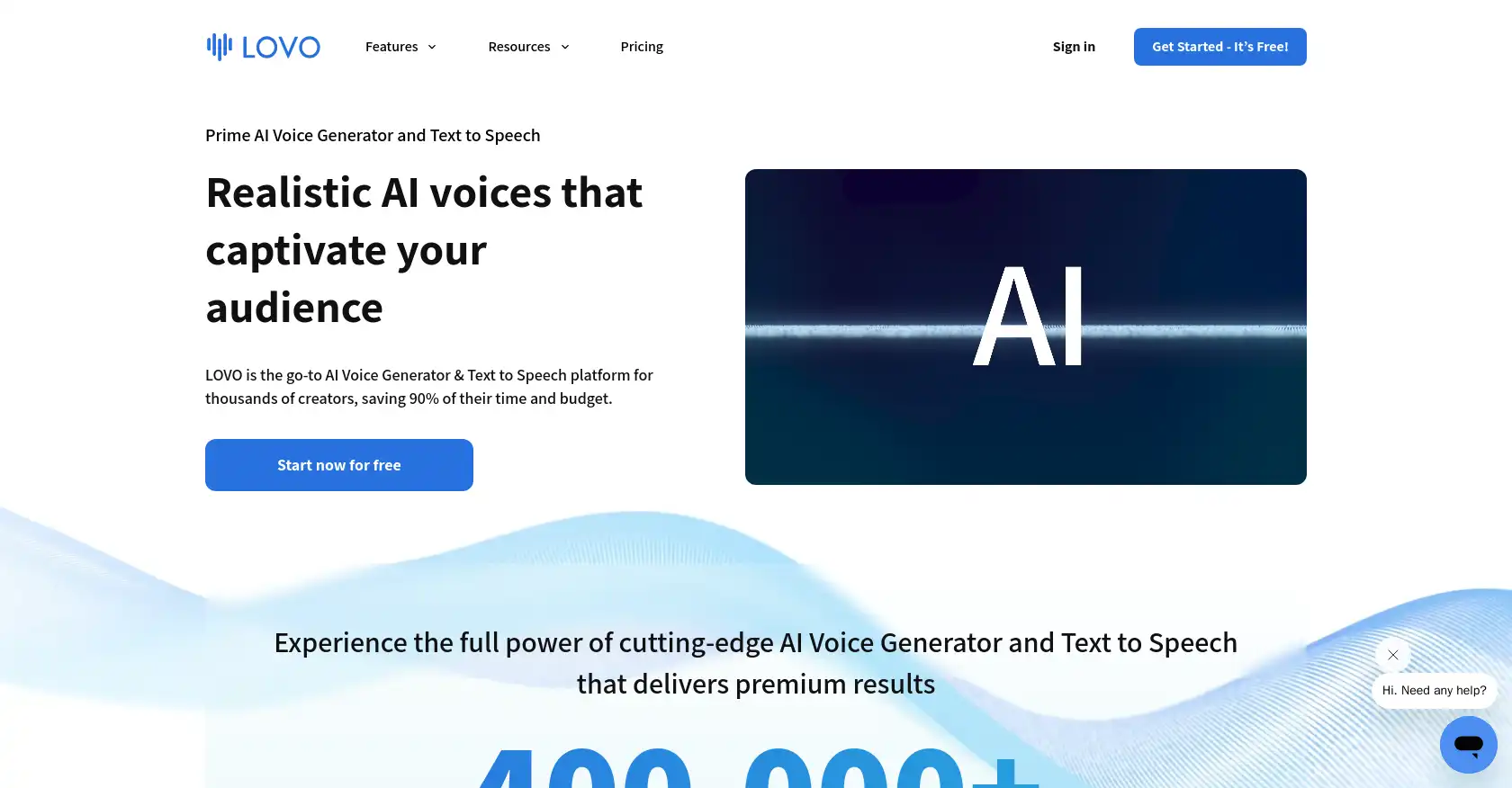 LOVO - AI tool for Voice Cloning, Voice Generator, Virtual assistants, Conversational agents