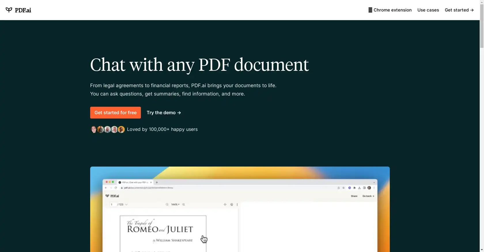PDF.ai - AI tool for Summarization, Document analysis
