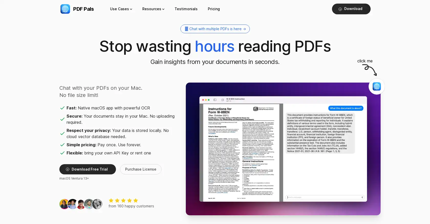 PDF pals - AI tool for OCR engine, Document insights, PDF reader
