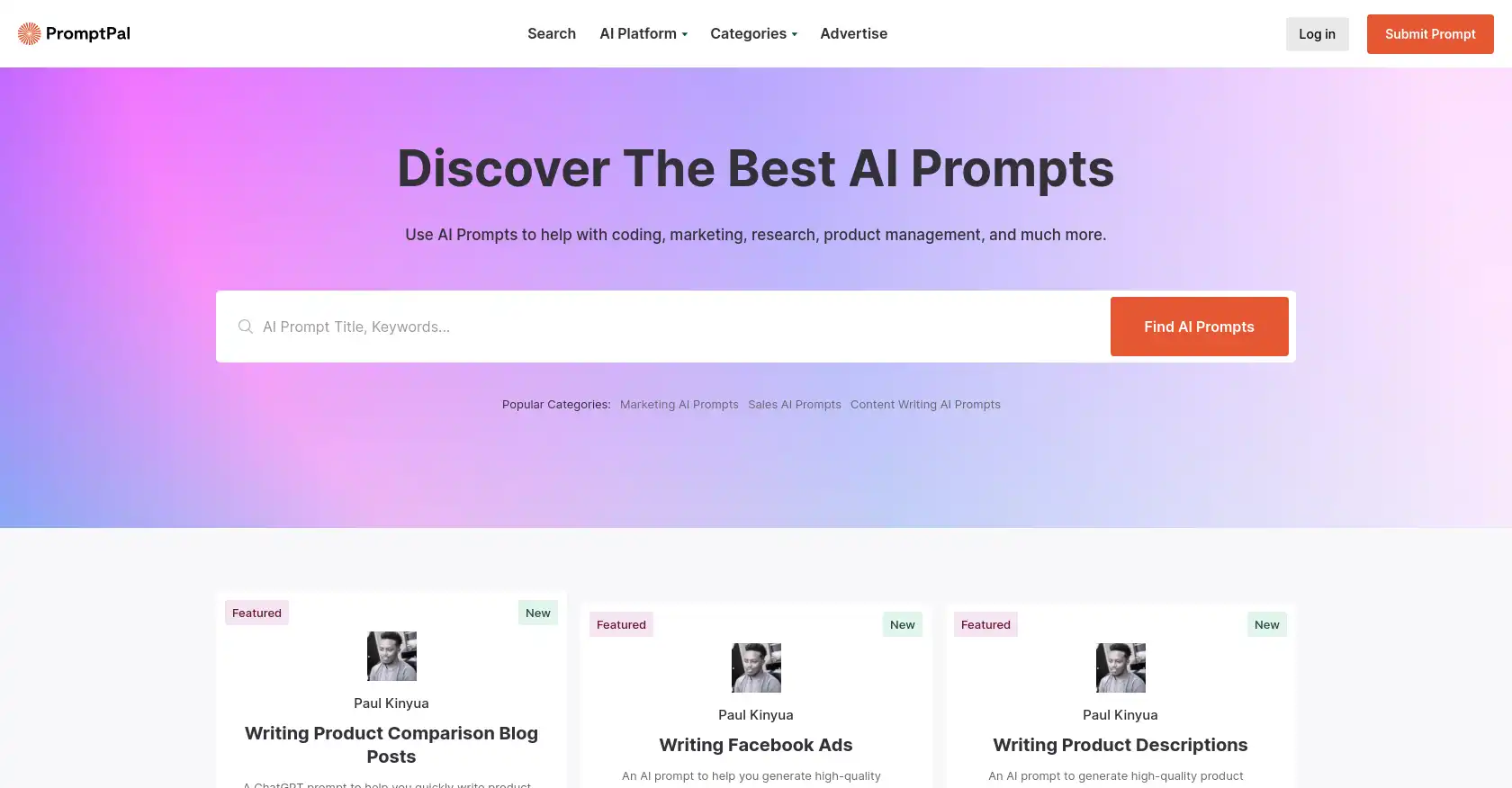 Prompt Pal - AI tool for Target audience engagement, FAQ creation, Content generation, Website optimization, Free