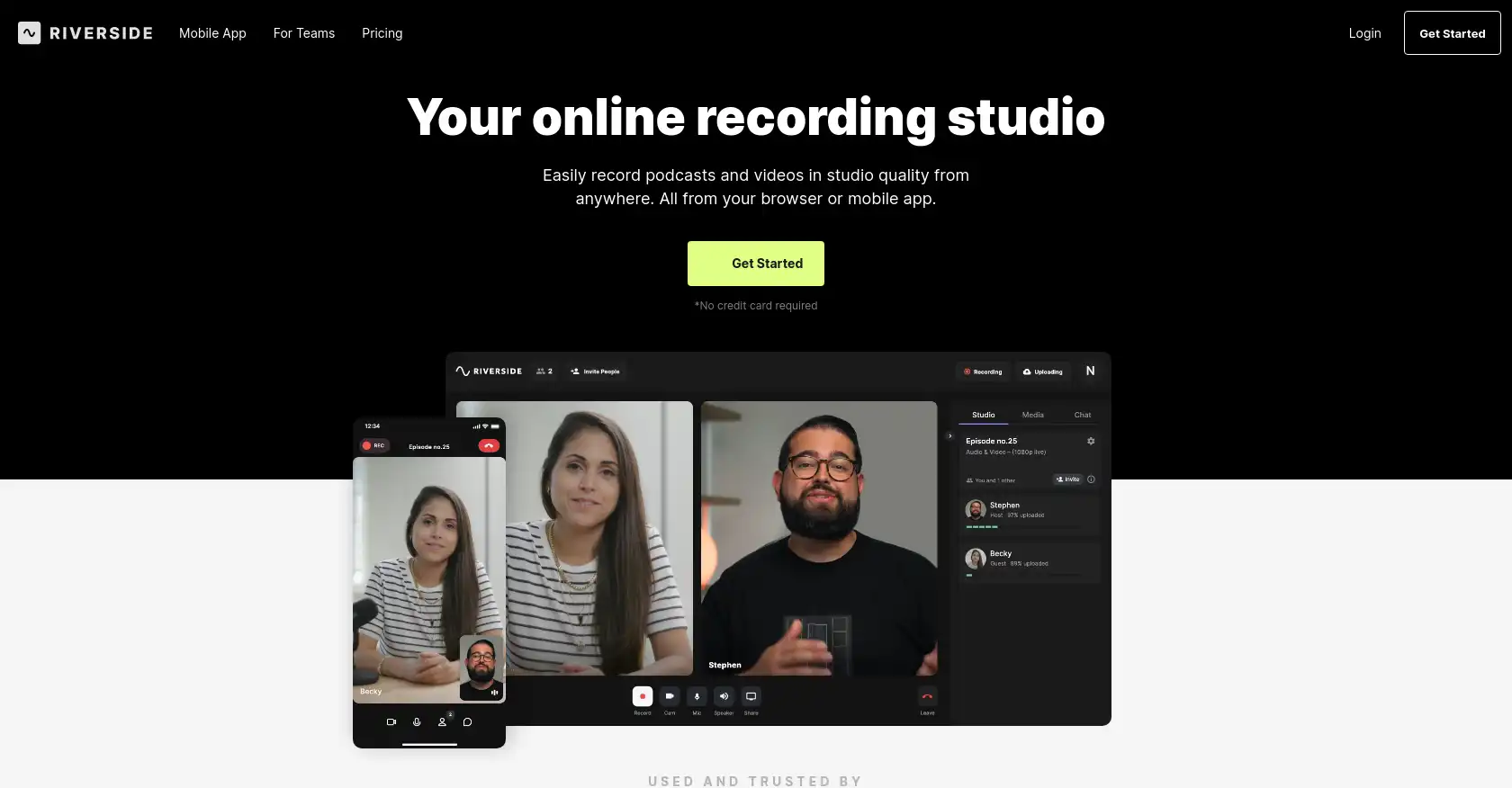Riverside Fm - AI tool for Content Creation, Video recording, Audio quality, Podcasting