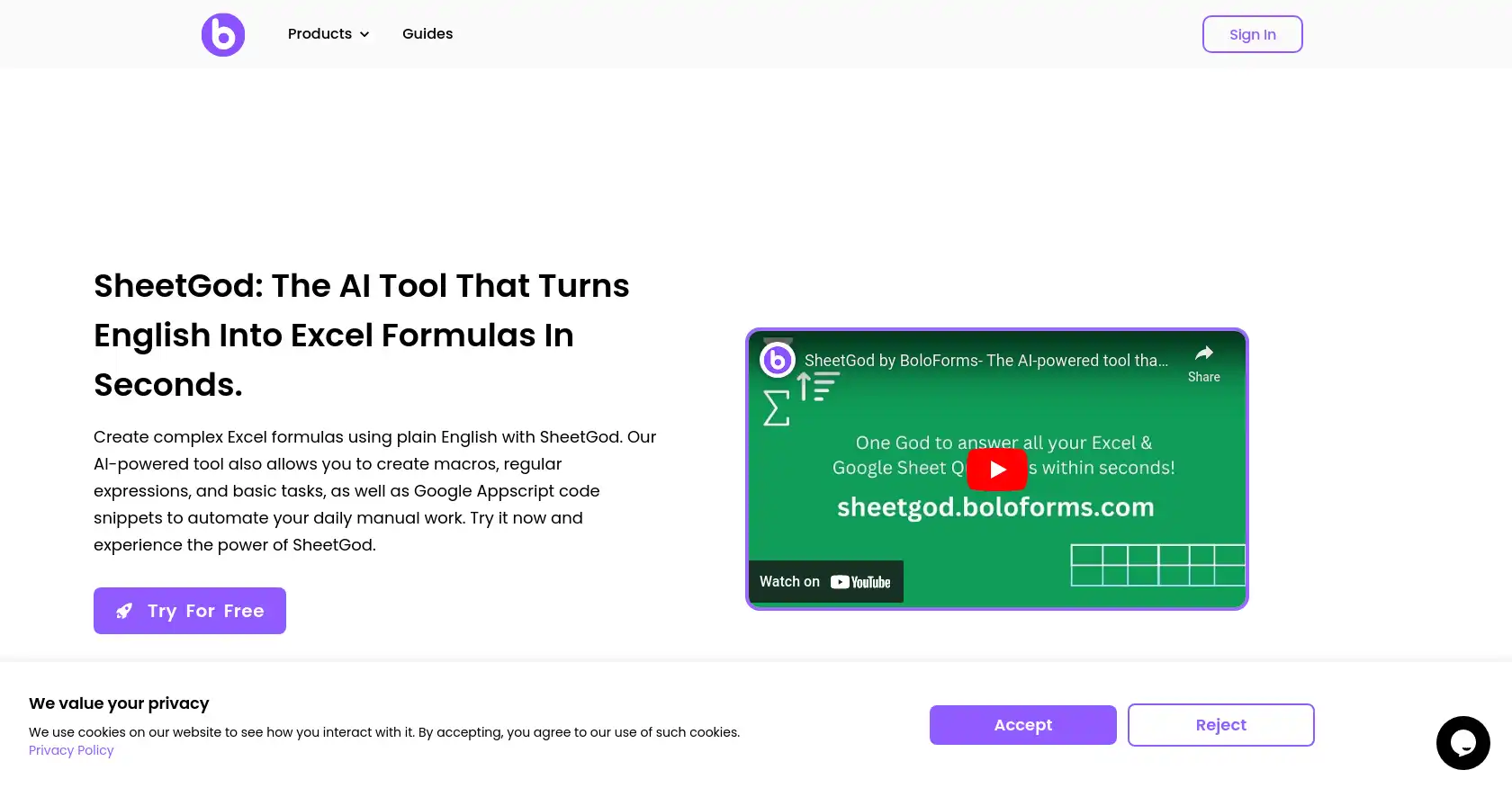 SheetGod - AI tool for Excel Formulas, Spreadsheet Assistant