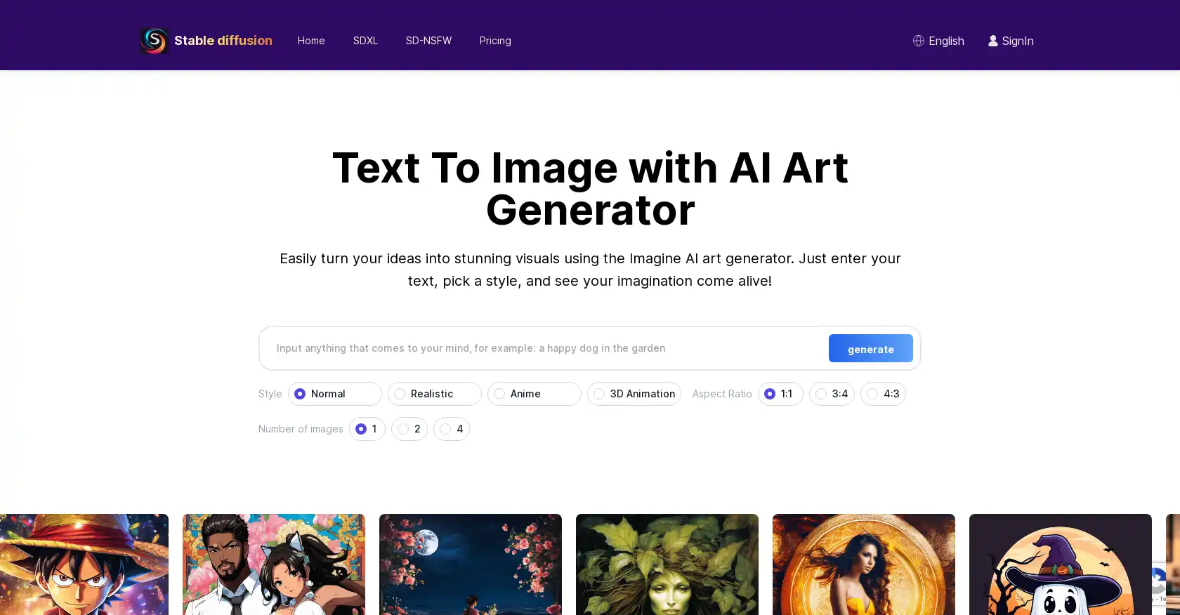 Stable Diffusion AI Generator Online - AI tool for Image Generator, Art Generator, ，