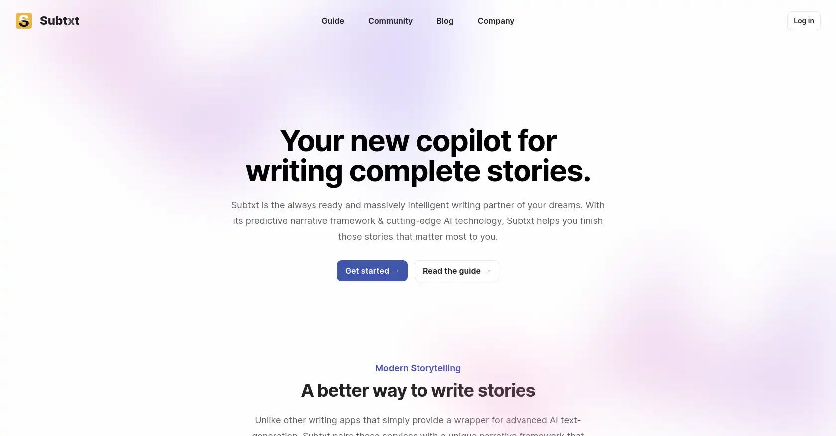 Subtxt - AI tool for Writing, Storytelling, Skill improvement