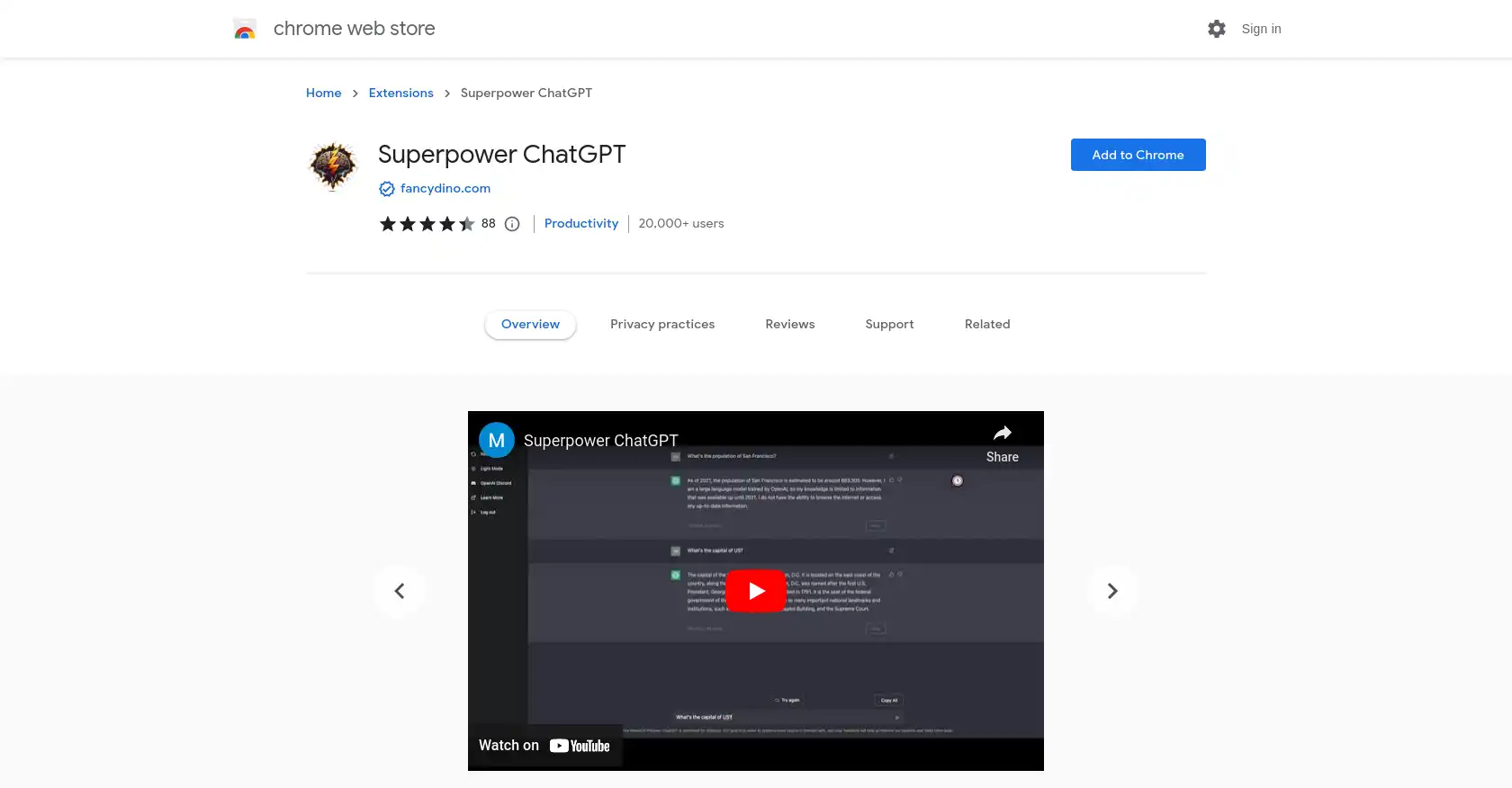 Superpower ChatGPT - AI tool for Prompt library, Chat interface