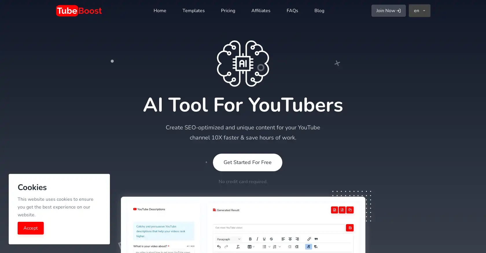 TubeBoost - AI tool for Content Creation, SEO, YouTube