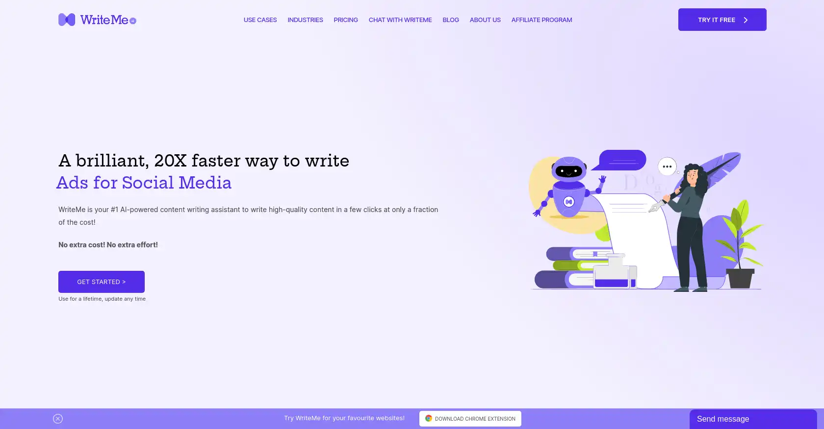 WriteMe AI - AI tool for Writing assistant, Content Creation, Project management, Language generation