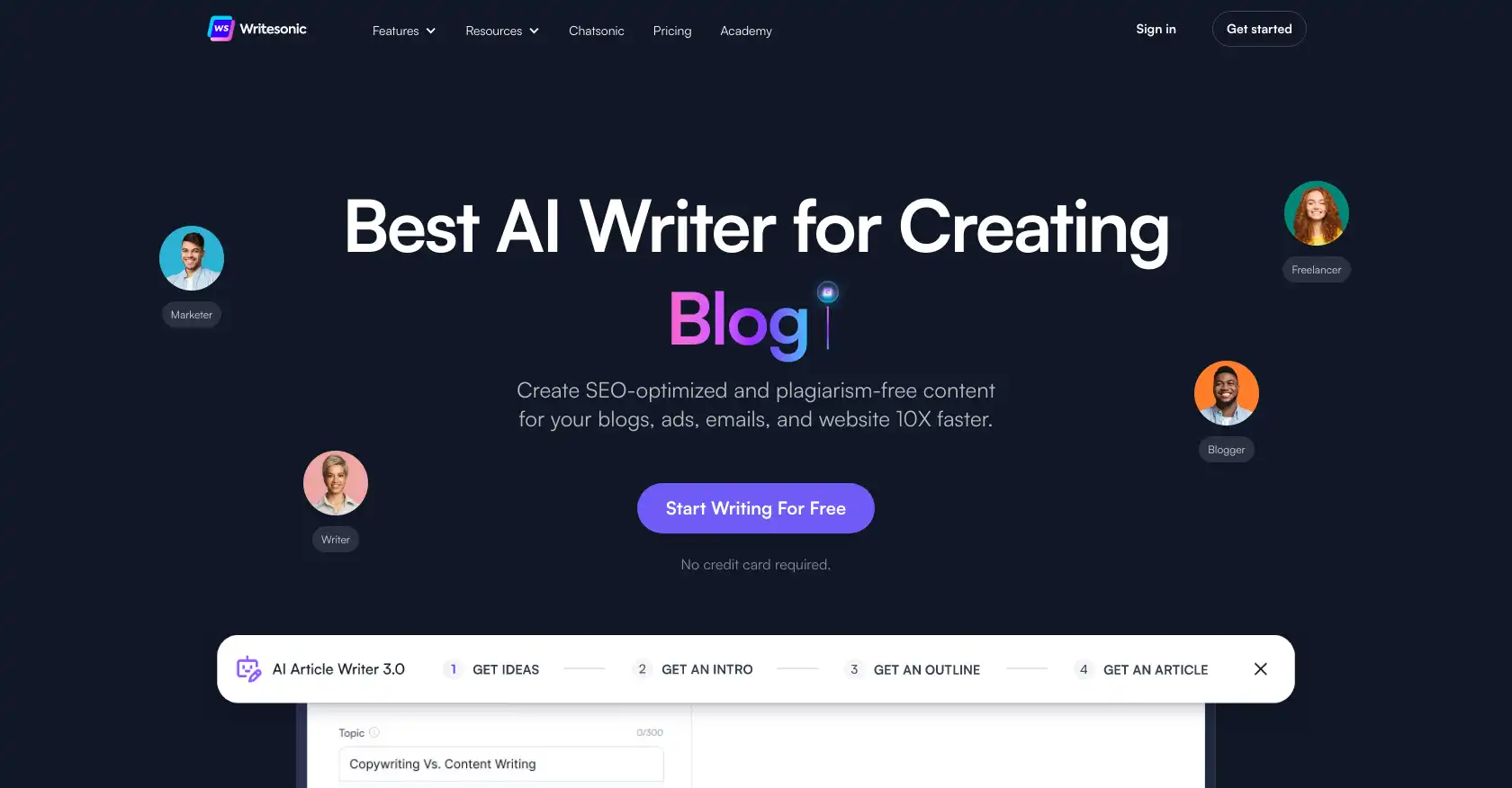 Writesonic - AI tool for Writing assistant, Content Creation